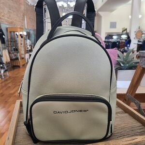 David Jones Pastel Green Mini PU Leather Backpack